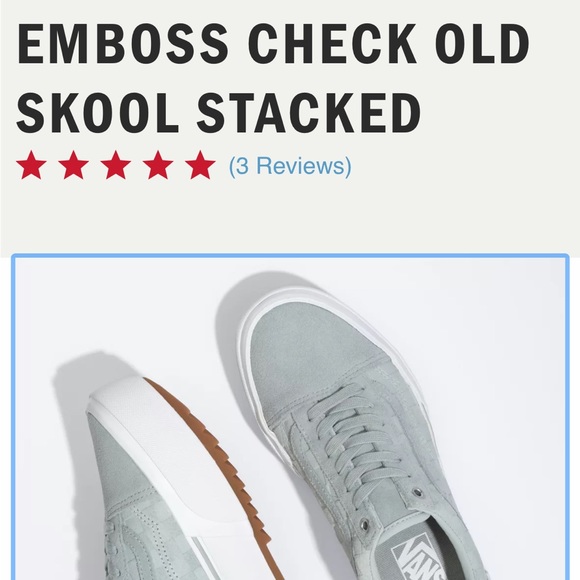 Embossed Check old school stacked vans - Picture 8 of 8